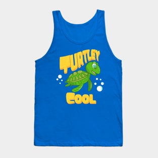 Turtley Cool Cute Funny Adorable Sea Turtle Cartoon Character Tank Top